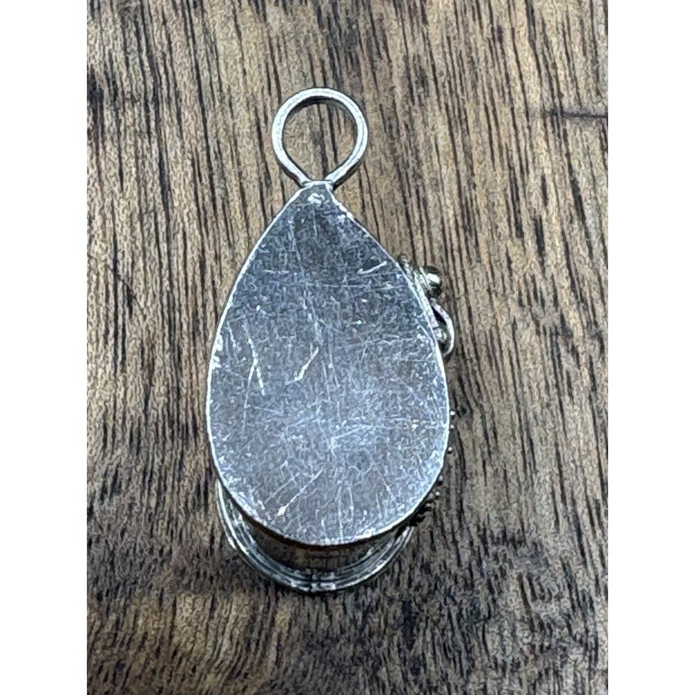 Sterling Silver Antique Treasure Chest Locket scroll Holder See Below 5.7g - Picture 6 of 9